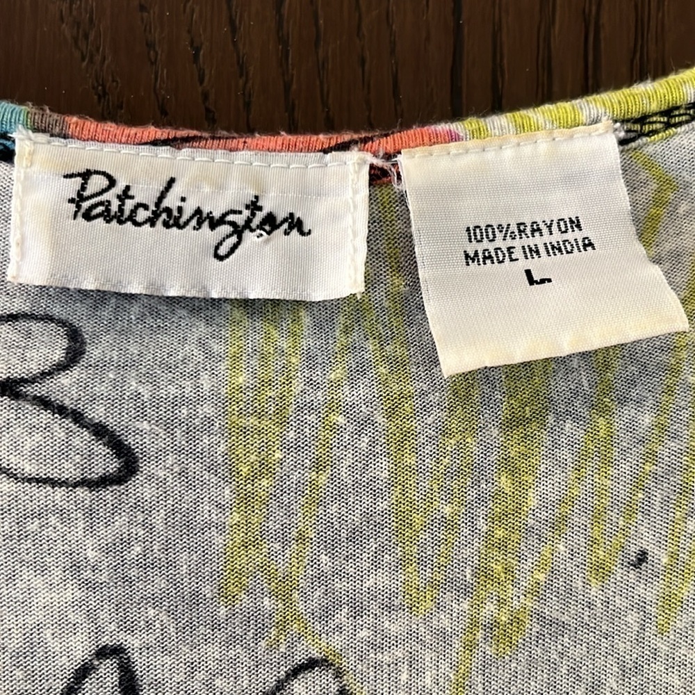 Patchington sleeveless multi-patterned dress. Siz… - image 2